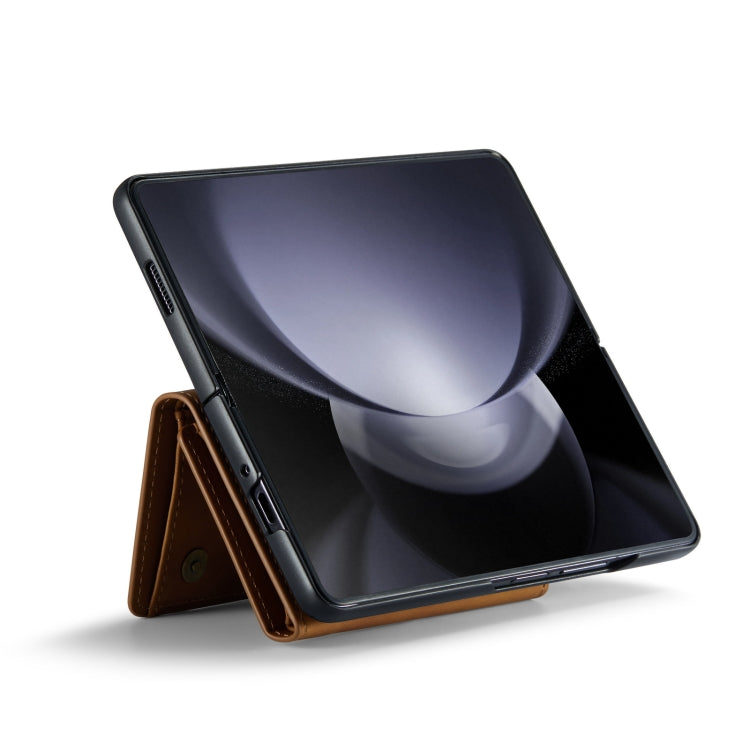 For Samsung Galaxy Z Fold5 DG.MING M1 Series 3-Fold Multi Card Wallet + Magnetic Phone Case
