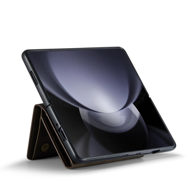 For Samsung Galaxy Z Fold5 DG.MING M1 Series 3-Fold Multi Card Wallet + Magnetic Phone Case