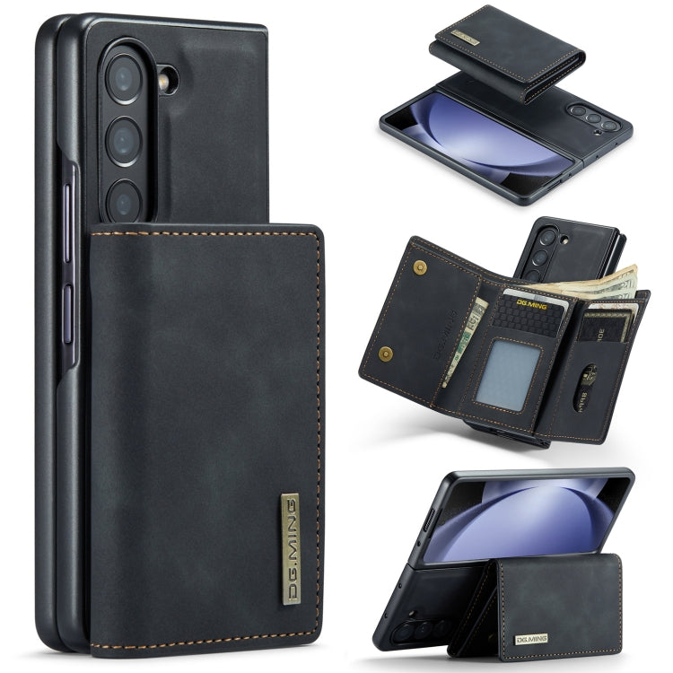 For Samsung Galaxy Z Fold5 DG.MING M1 Series 3-Fold Multi Card Wallet + Magnetic Phone Case