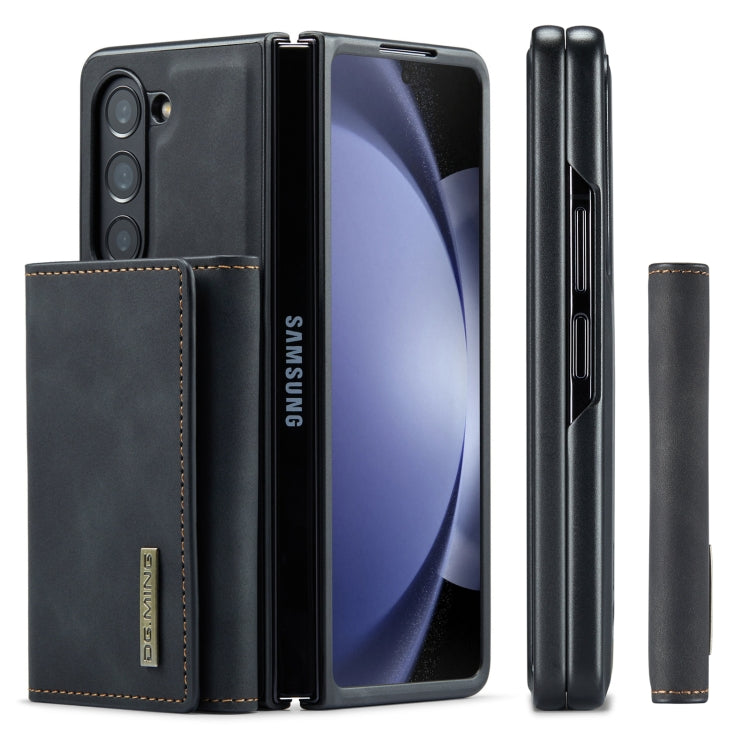 For Samsung Galaxy Z Fold5 DG.MING M1 Series 3-Fold Multi Card Wallet + Magnetic Phone Case