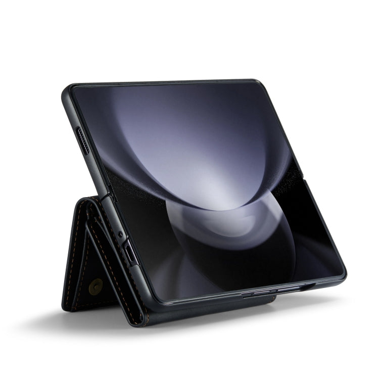 For Samsung Galaxy Z Fold5 DG.MING M1 Series 3-Fold Multi Card Wallet + Magnetic Phone Case