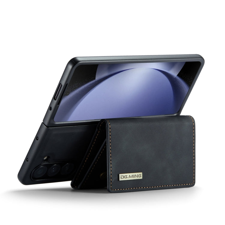 For Samsung Galaxy Z Fold5 DG.MING M1 Series 3-Fold Multi Card Wallet + Magnetic Phone Case