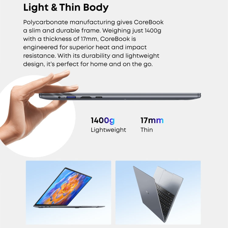 CHUWI CoreBook 14.1 inch Laptop, 8GB+512GB, Windows 11 Intel Ice Lake i5-1035G4 Quad Core