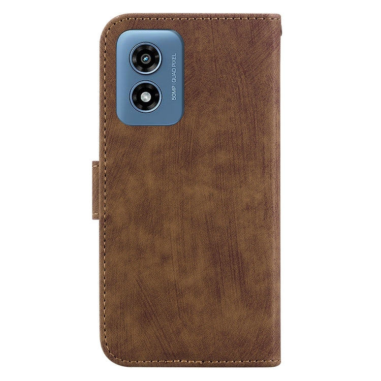 For Motorola Moto G Play 4G 2024 Little Tiger Embossed Leather Phone Case