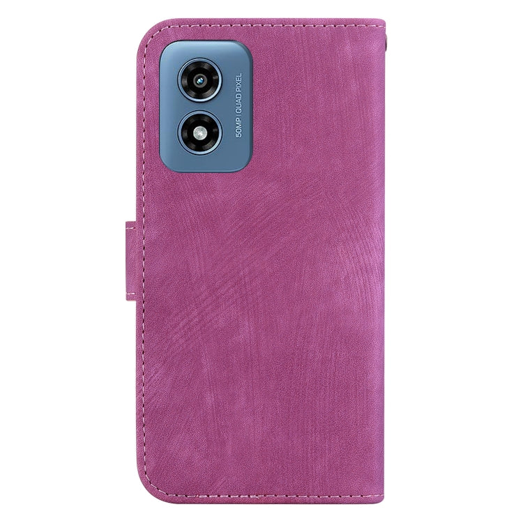 For Motorola Moto G Play 4G 2024 Little Tiger Embossed Leather Phone Case