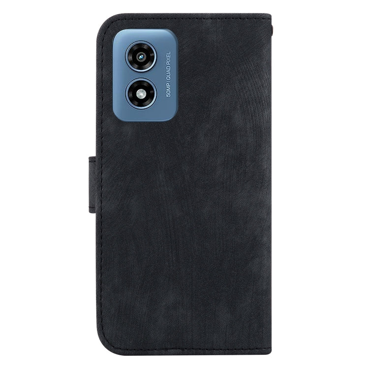 For Motorola Moto G Play 4G 2024 Little Tiger Embossed Leather Phone Case