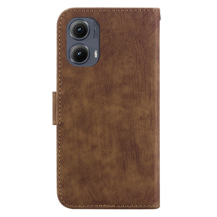 For Motorola Edge 2024 Little Tiger Embossed Leather Phone Case