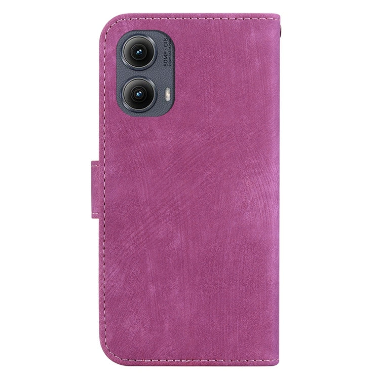 For Motorola Edge 2024 Little Tiger Embossed Leather Phone Case