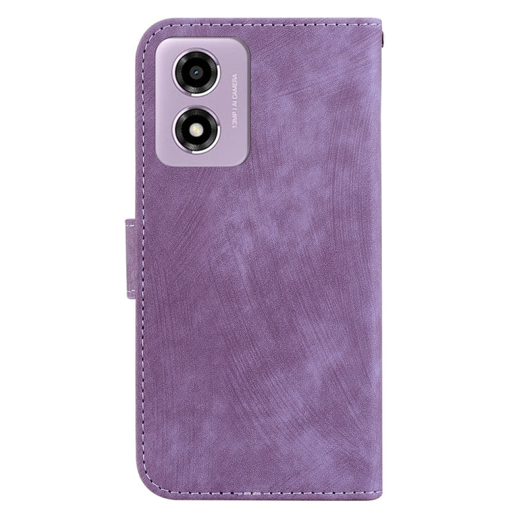 For Motorola Moto G04s / Moto E14 Little Tiger Embossed Leather Phone Case