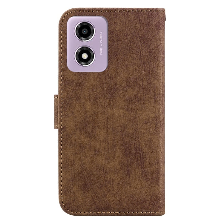 For Motorola Moto G04s / Moto E14 Little Tiger Embossed Leather Phone Case