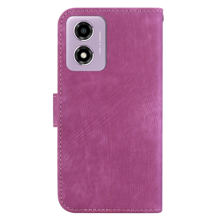 For Motorola Moto G04s / Moto E14 Little Tiger Embossed Leather Phone Case