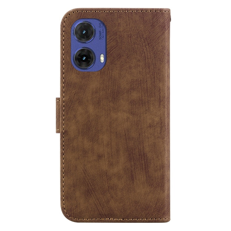 For Motorola Moto G85 Little Tiger Embossed Leather Phone Case