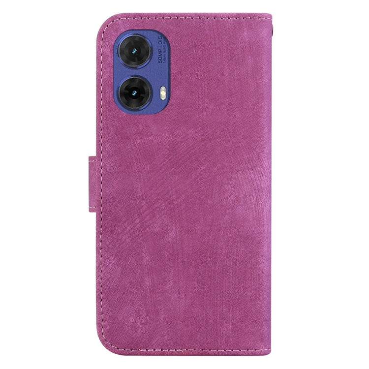 For Motorola Moto G85 Little Tiger Embossed Leather Phone Case