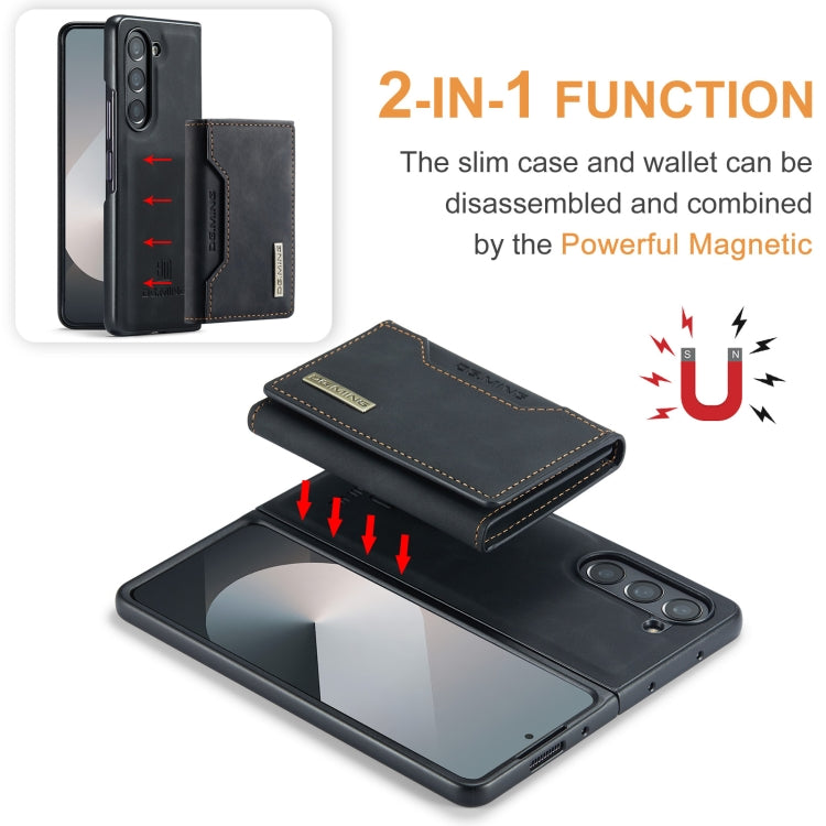 For Samsung Galaxy Z Fold6 DG.MING M2 Series 3-Fold Multi Card Bag + Magnetic Phone Case