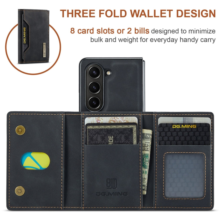 For Samsung Galaxy Z Fold6 DG.MING M2 Series 3-Fold Multi Card Bag + Magnetic Phone Case