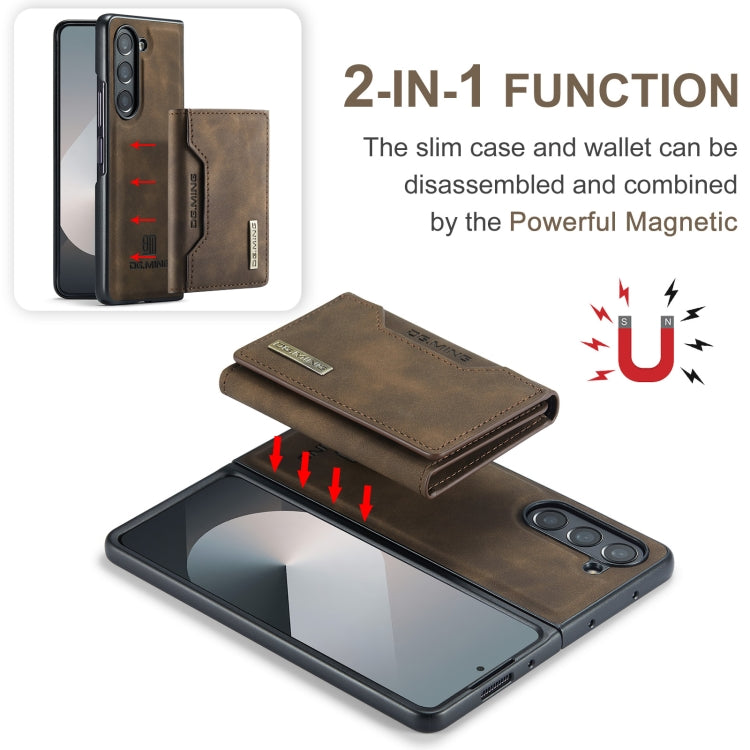 For Samsung Galaxy Z Fold6 DG.MING M2 Series 3-Fold Multi Card Bag + Magnetic Phone Case