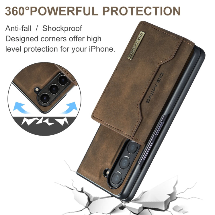 For Samsung Galaxy Z Fold6 DG.MING M2 Series 3-Fold Multi Card Bag + Magnetic Phone Case
