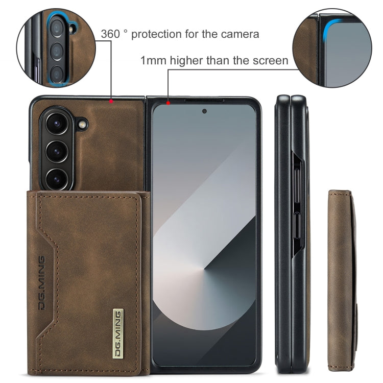 For Samsung Galaxy Z Fold6 DG.MING M2 Series 3-Fold Multi Card Bag + Magnetic Phone Case