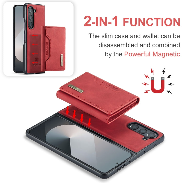 For Samsung Galaxy Z Fold6 DG.MING M2 Series 3-Fold Multi Card Bag + Magnetic Phone Case
