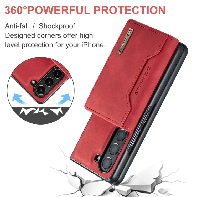For Samsung Galaxy Z Fold6 DG.MING M2 Series 3-Fold Multi Card Bag + Magnetic Phone Case