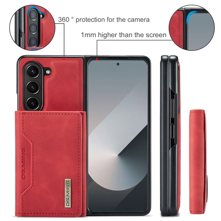 For Samsung Galaxy Z Fold6 DG.MING M2 Series 3-Fold Multi Card Bag + Magnetic Phone Case