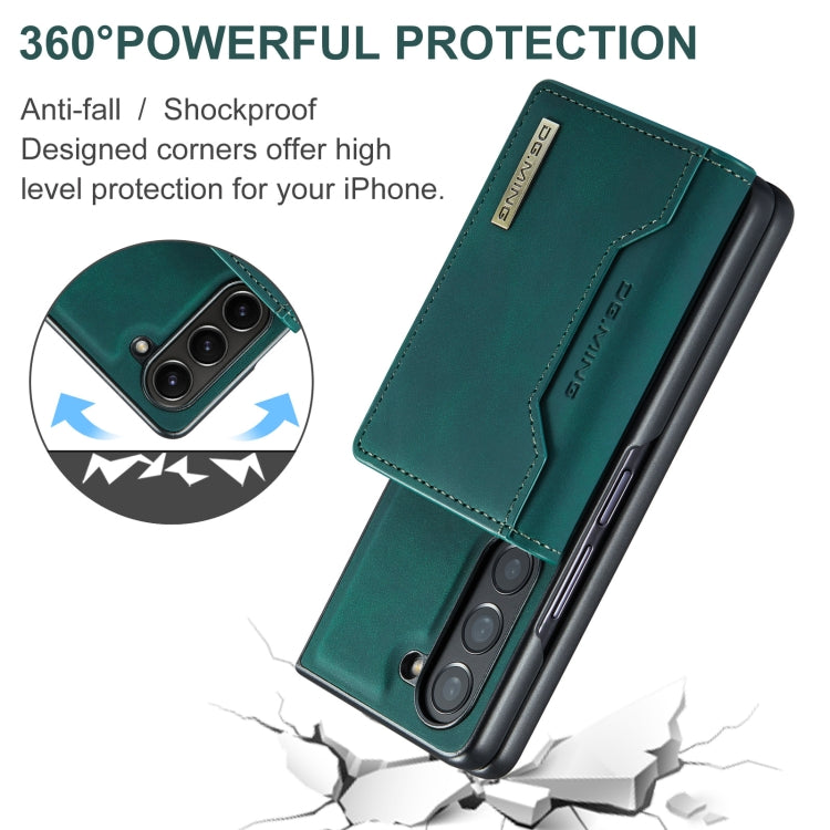 For Samsung Galaxy Z Fold6 DG.MING M2 Series 3-Fold Multi Card Bag + Magnetic Phone Case