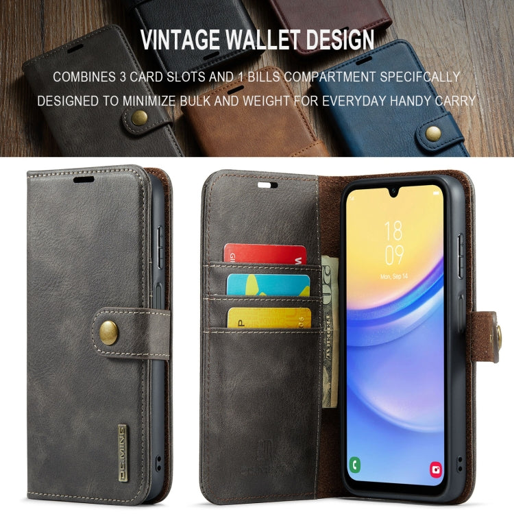 For Samsung Galaxy A15 5G / A15 4G DG.MING Crazy Horse Texture Detachable Magnetic Leather Case