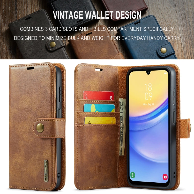 For Samsung Galaxy A15 5G / A15 4G DG.MING Crazy Horse Texture Detachable Magnetic Leather Case