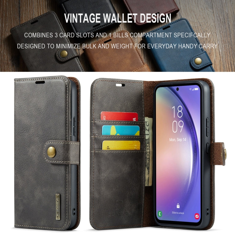 For Samsung Galaxy A35 5G DG.MING Crazy Horse Texture Detachable Magnetic Leather Case