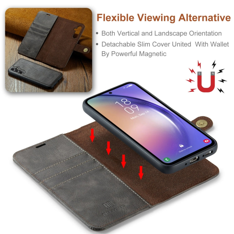 For Samsung Galaxy A35 5G DG.MING Crazy Horse Texture Detachable Magnetic Leather Case