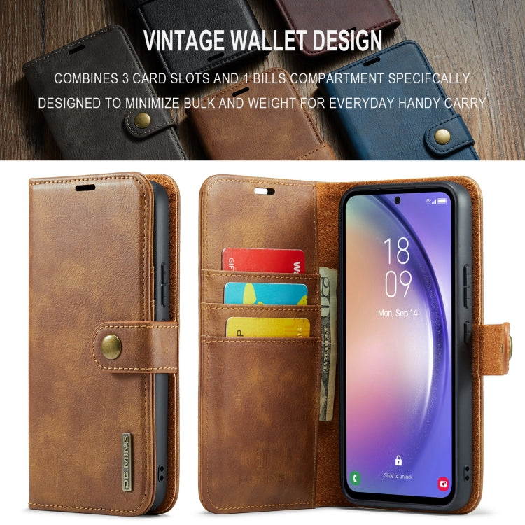 For Samsung Galaxy A35 5G DG.MING Crazy Horse Texture Detachable Magnetic Leather Case