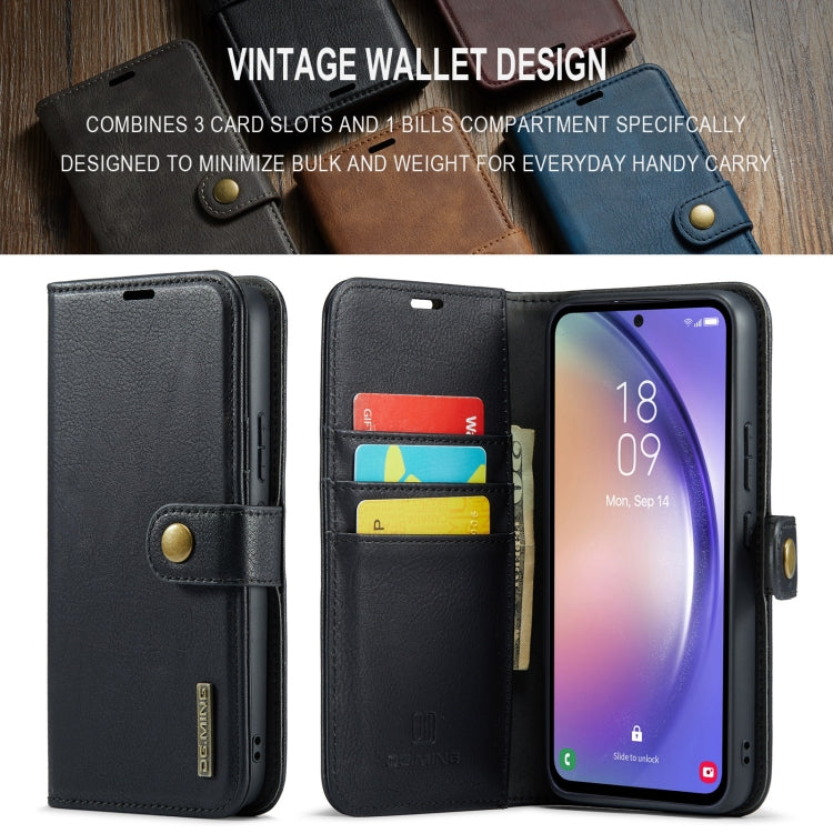 For Samsung Galaxy A35 5G DG.MING Crazy Horse Texture Detachable Magnetic Leather Case