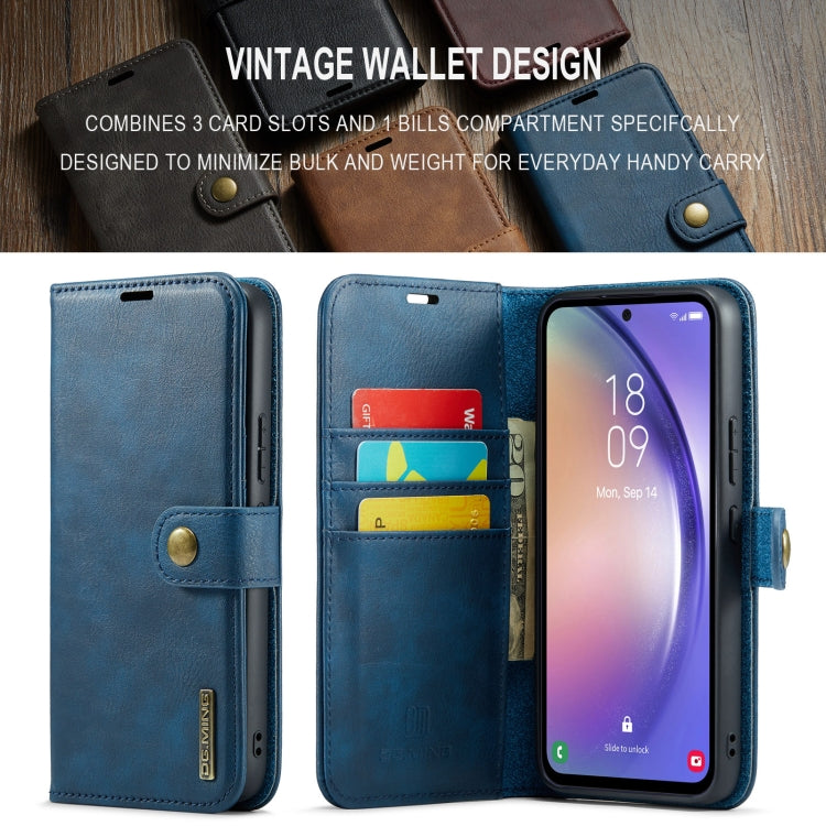For Samsung Galaxy A35 5G DG.MING Crazy Horse Texture Detachable Magnetic Leather Case