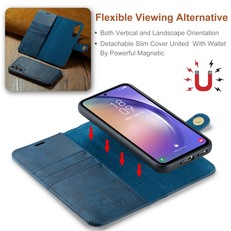 For Samsung Galaxy A35 5G DG.MING Crazy Horse Texture Detachable Magnetic Leather Case