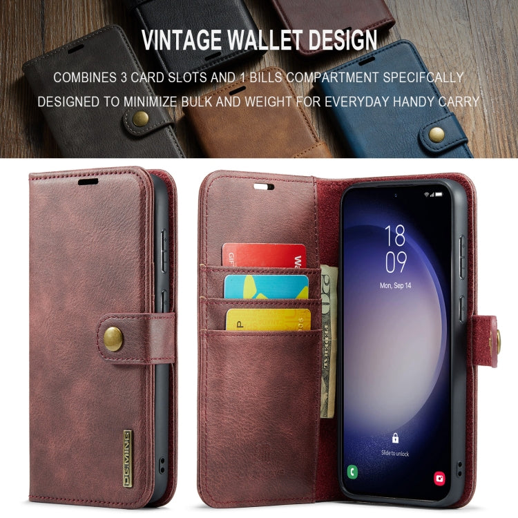 For Samsung Galaxy A55 5G DG.MING Crazy Horse Texture Detachable Magnetic Leather Case