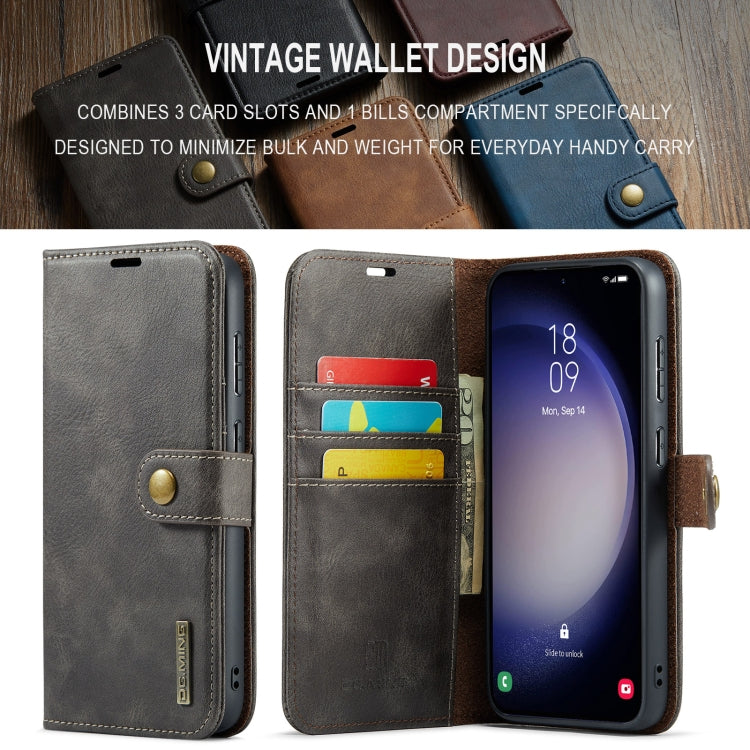 For Samsung Galaxy A55 5G DG.MING Crazy Horse Texture Detachable Magnetic Leather Case