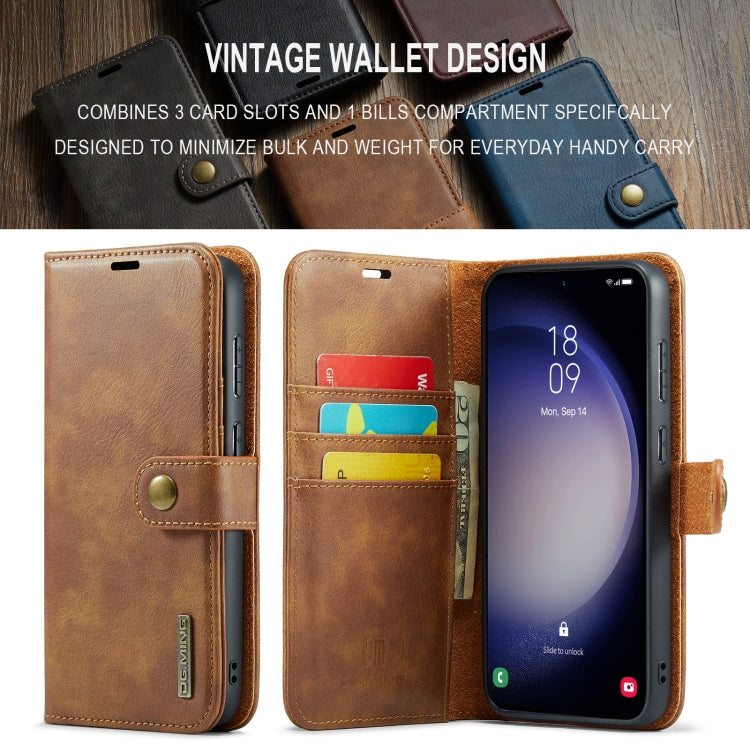 For Samsung Galaxy A55 5G DG.MING Crazy Horse Texture Detachable Magnetic Leather Case