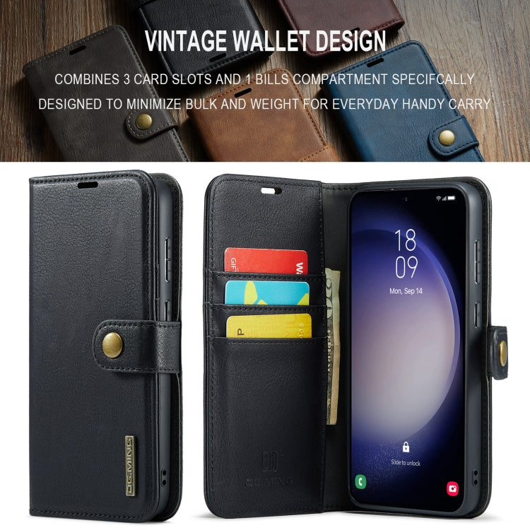For Samsung Galaxy A55 5G DG.MING Crazy Horse Texture Detachable Magnetic Leather Case