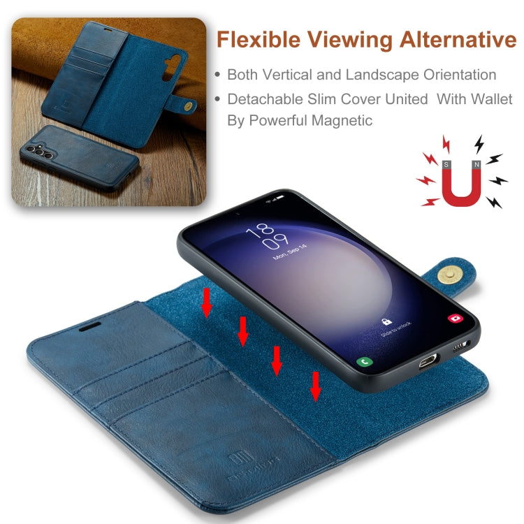 For Samsung Galaxy A55 5G DG.MING Crazy Horse Texture Detachable Magnetic Leather Case