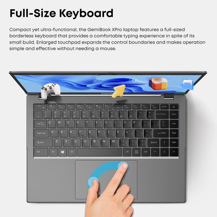 CHUWI GemiBook XPro 14.1 inch Laptop, 8GB+256GB, Windows 11 Intel Alder Lake-N N100 Quad Core