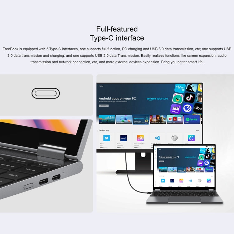 CHUWI FreeBook 13.5 inch Yoga Laptop, 12GB+512GB, Windows 11 Intel Alder Lake-N N100 Quad Core