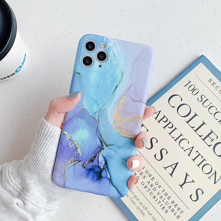 For iPhone 11 Frosted Marble Pattern Shockproof TPU Case