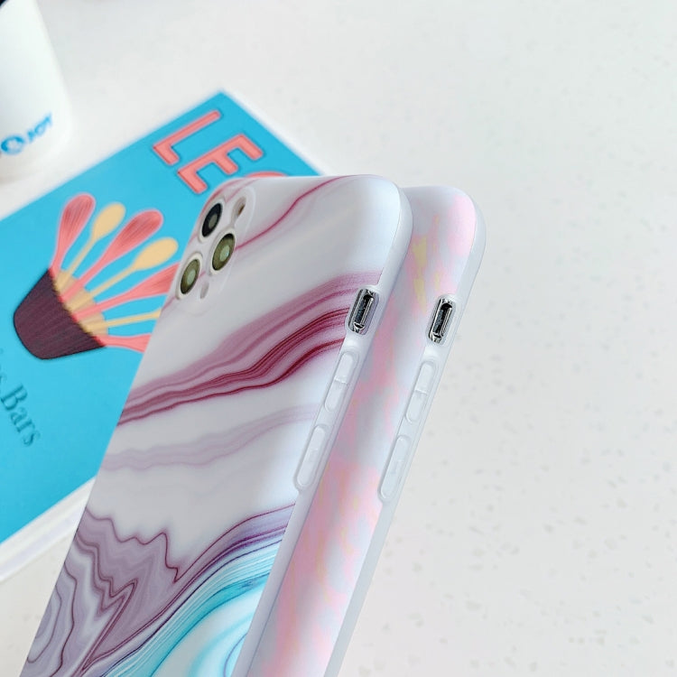 For iPhone 11 Pro Frosted Marble Pattern Shockproof TPU Case