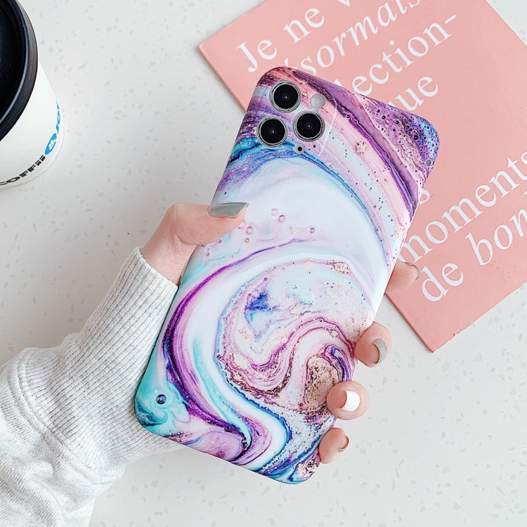 For iPhone 11 Pro Frosted Marble Pattern Shockproof TPU Case