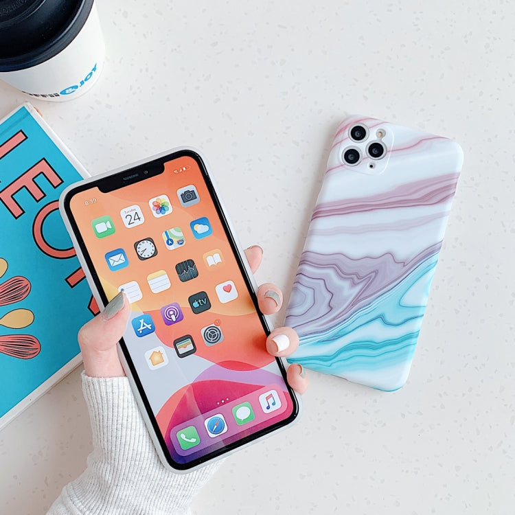 For iPhone 11 Pro Frosted Marble Pattern Shockproof TPU Case