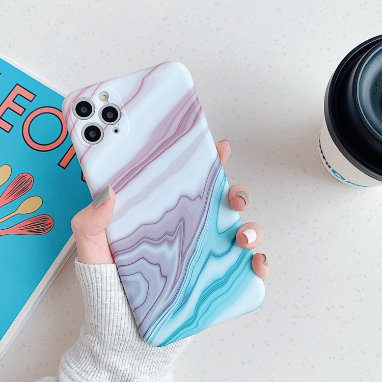 For iPhone 11 Pro Frosted Marble Pattern Shockproof TPU Case