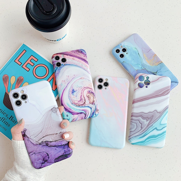 For iPhone 11 Pro Frosted Marble Pattern Shockproof TPU Case