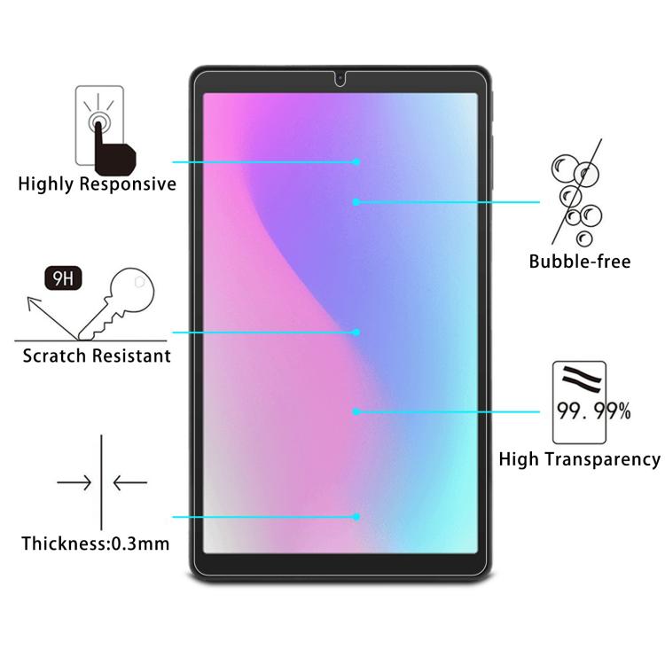 For Aiwa Tab AS8L 9H 0.3mm Explosion-proof Tempered Glass Film