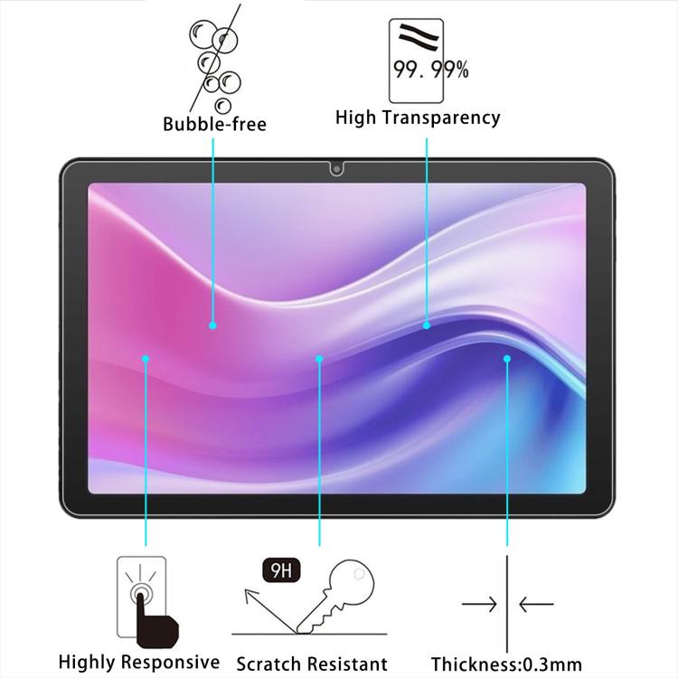 For Aiwa Tab AE10 25pcs 9H 0.3mm Explosion-proof Tempered Glass Film