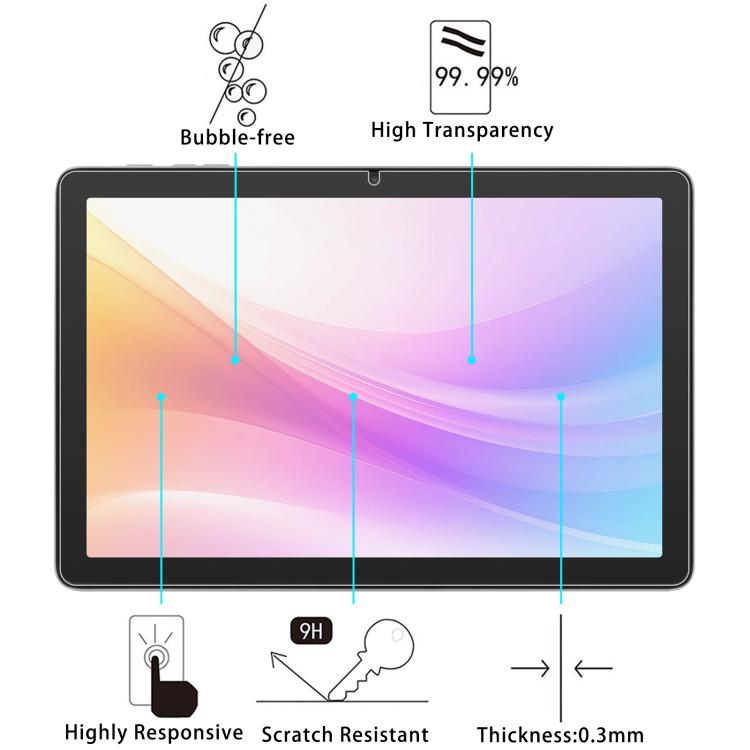 For Aiwa Tab AB10 JA5-TBA1012 10.1 25pcs 9H 0.3mm Explosion-proof Tempered Glass Film